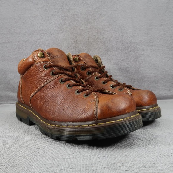 Dr. Martens Shoes Dr Martens Shoes Mens 1 Boots Low Brown Leather Lace Up Round Toe Chunky